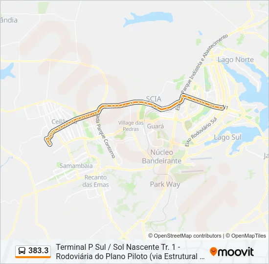 383.3 Bus Line Map