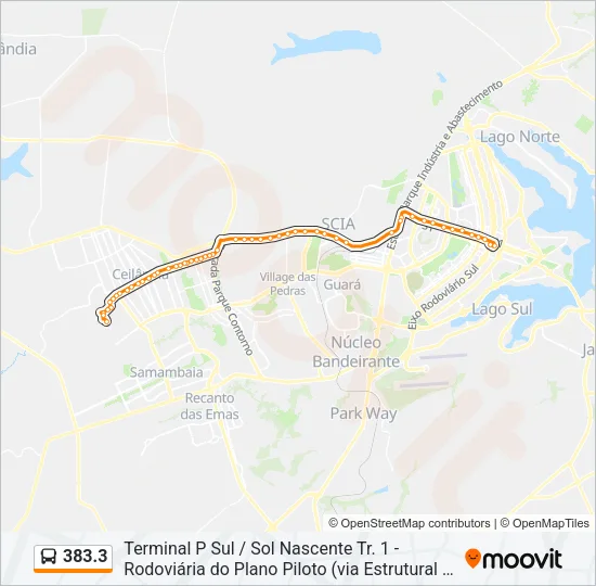 383.3 Bus Line Map