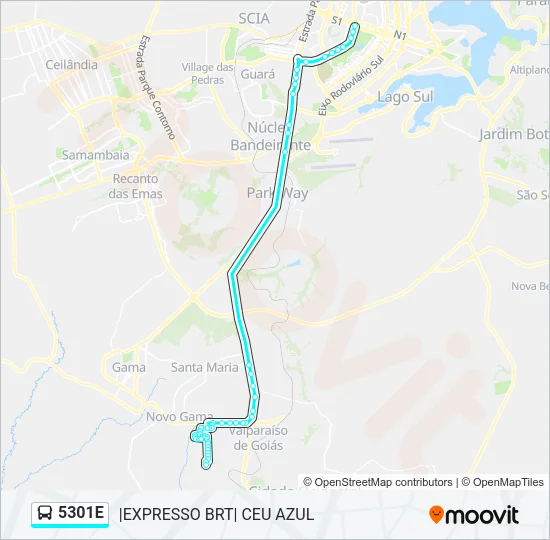 5301E Bus Line Map