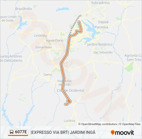 6077E Bus Line Map
