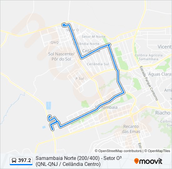 Mapa de 397.2 de autobús