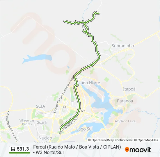 531.3 Bus Line Map