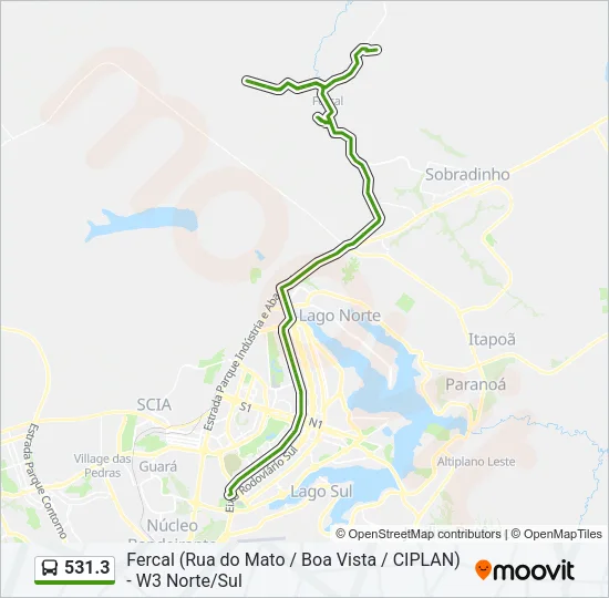 531.3 Bus Line Map
