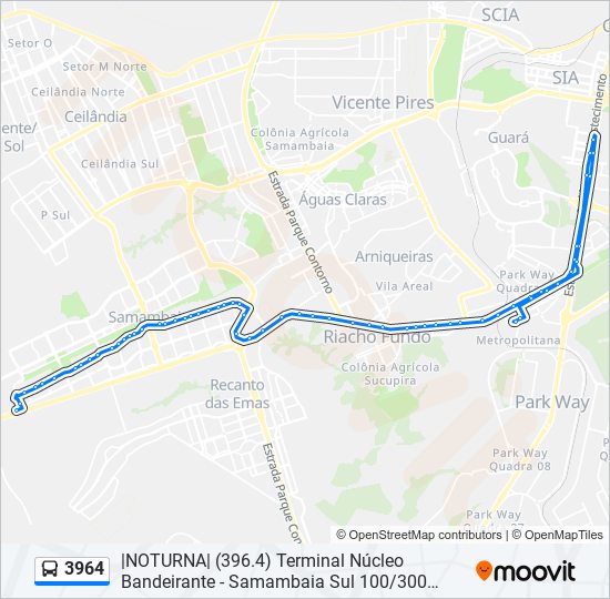 Mapa de 3964 de autobús