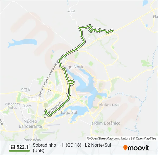 522.1 Bus Line Map