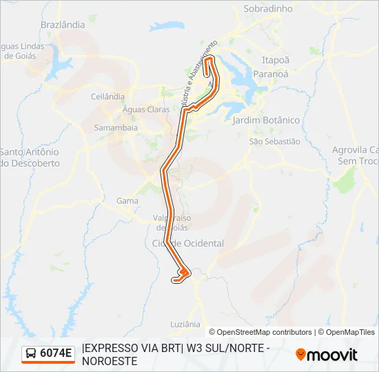 6074E Bus Line Map