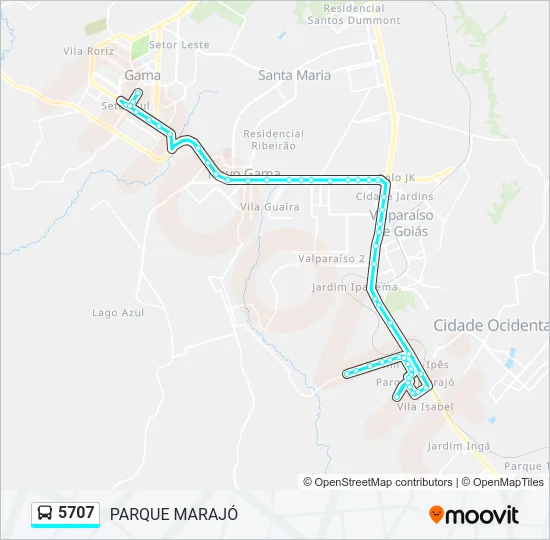 5707 Bus Line Map