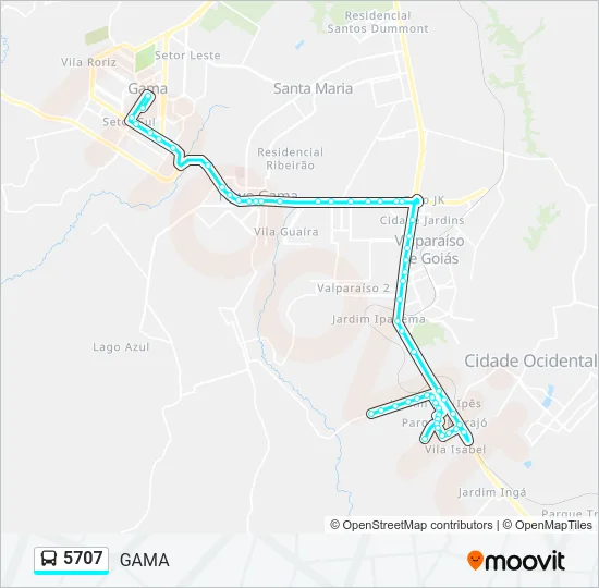 5707 Bus Line Map