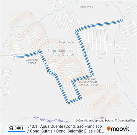 3401 Bus Line Map