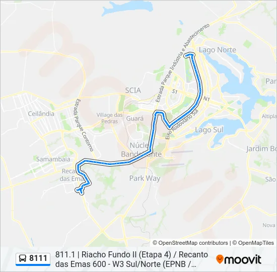 8111 Bus Line Map
