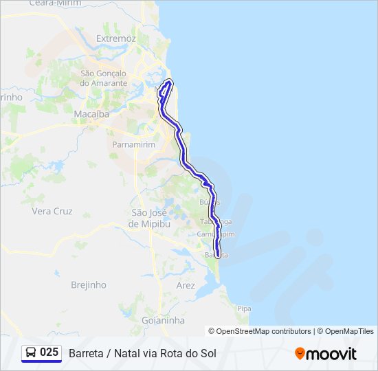 025 bus Line Map