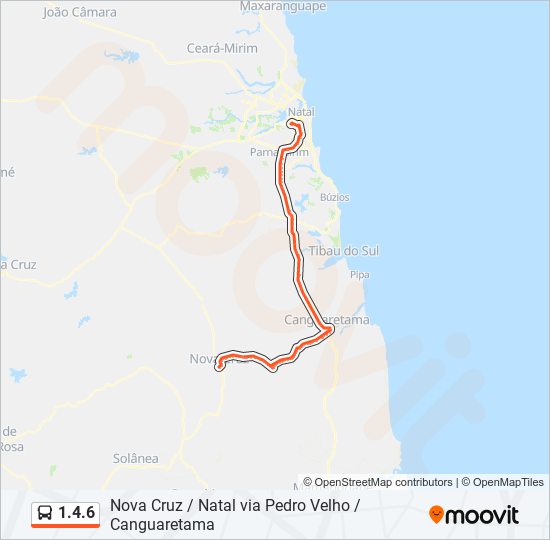 Mapa da linha 1.4.6 de ônibus