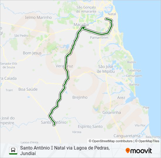 Mapa de 150-114 de autobús