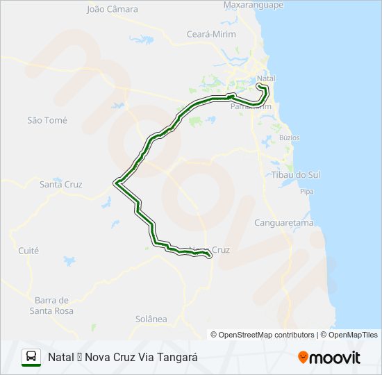 Línea 150115: horarios, paradas y mapas - Natal ➞ Nova Cruz Via Tangará  (Actualizado)