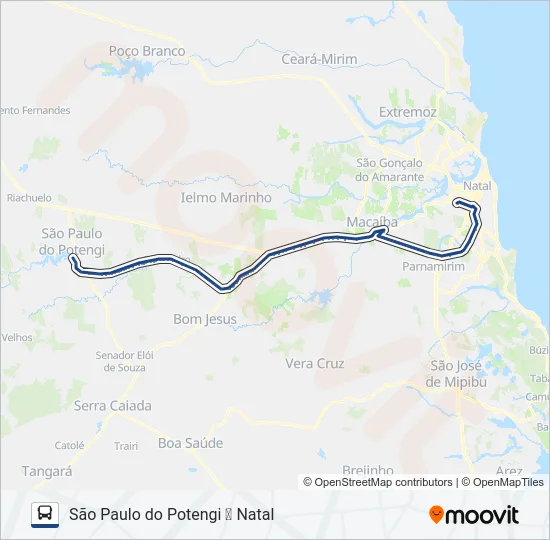 100-140 Bus Line Map
