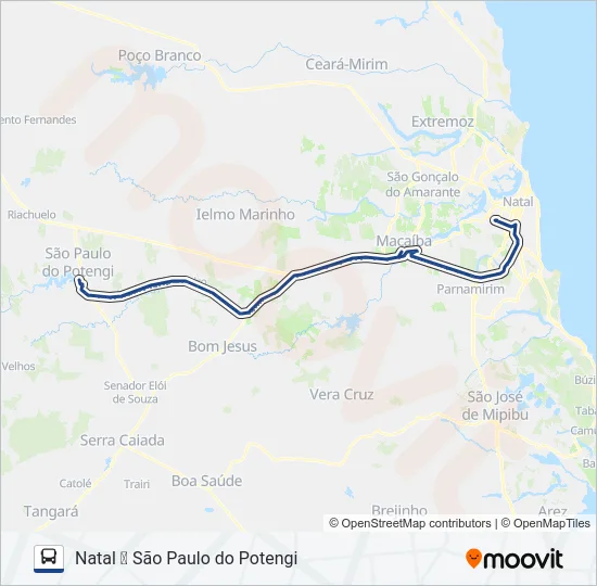 100-140 Bus Line Map