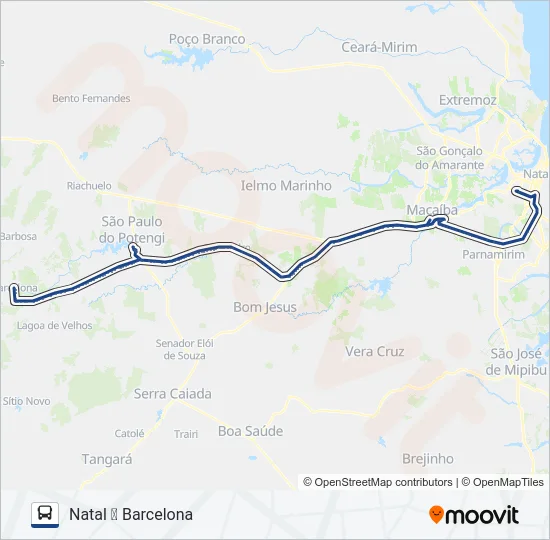 100-141 Bus Line Map