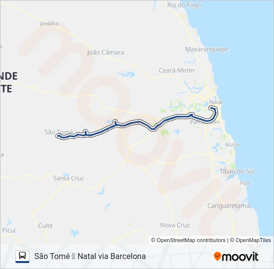 100-142 Bus Line Map