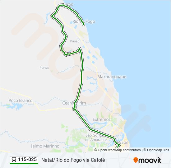 115-025 bus Line Map