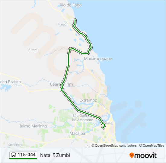 115-044 bus Line Map