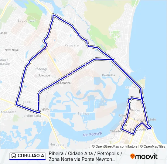 CORUJÃO A Bus Line Map