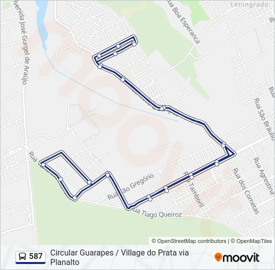 587 Bus Line Map