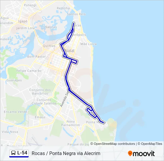 L-54 Bus Line Map