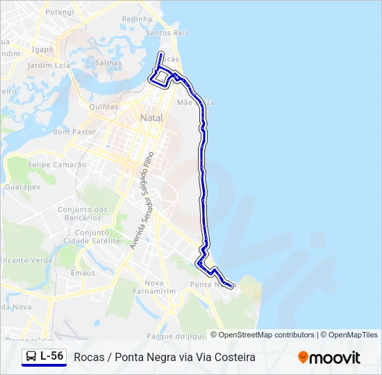 L-56 Bus Line Map
