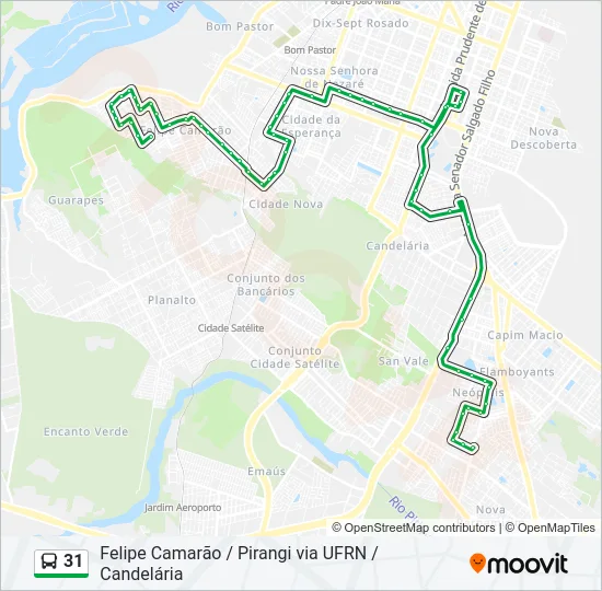 31 Bus Line Map