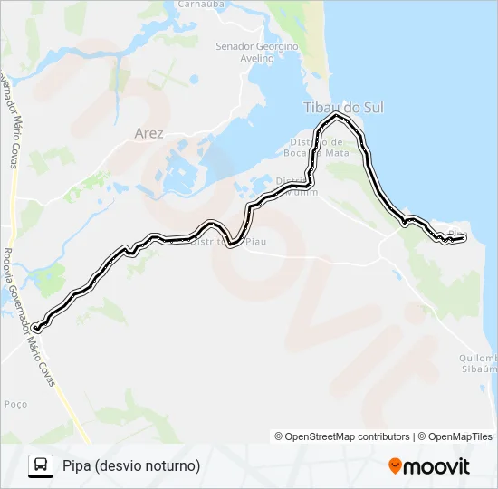 VAN PIPA/TIBAU DO SUL/GOIANINHA Bus Line Map
