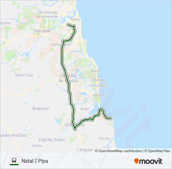 Mapa da linha 230 de ônibus