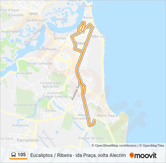 105 Bus Line Map