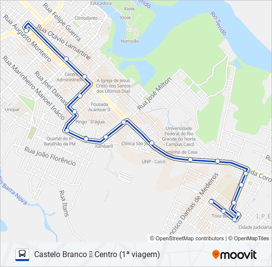 CENTRO/NOVA DESCOBERTA/BAIRRO PARAÍBA bus Line Map