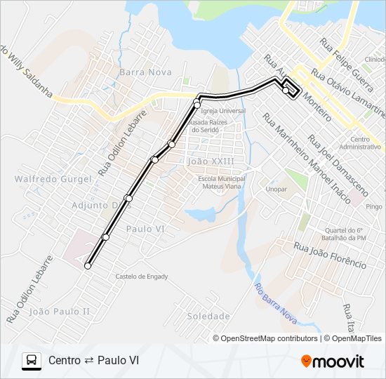 CENTRO/PAULO VI bus Line Map