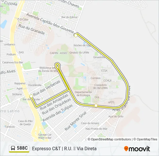 588C Bus Line Map