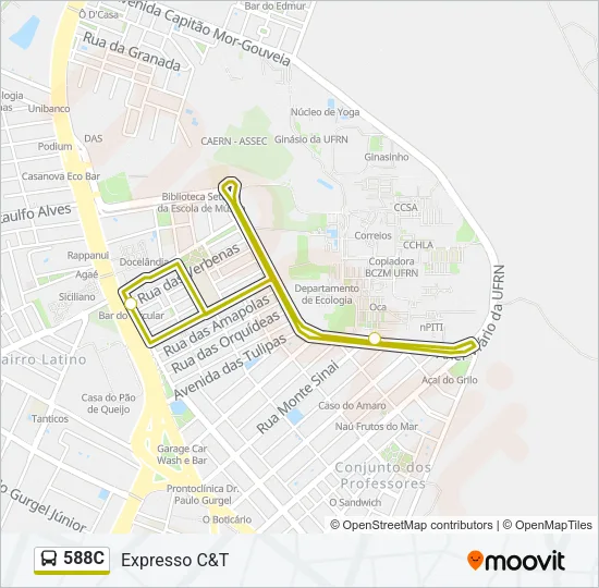 588C Bus Line Map