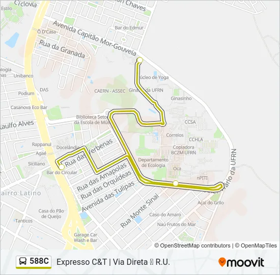 588C Bus Line Map