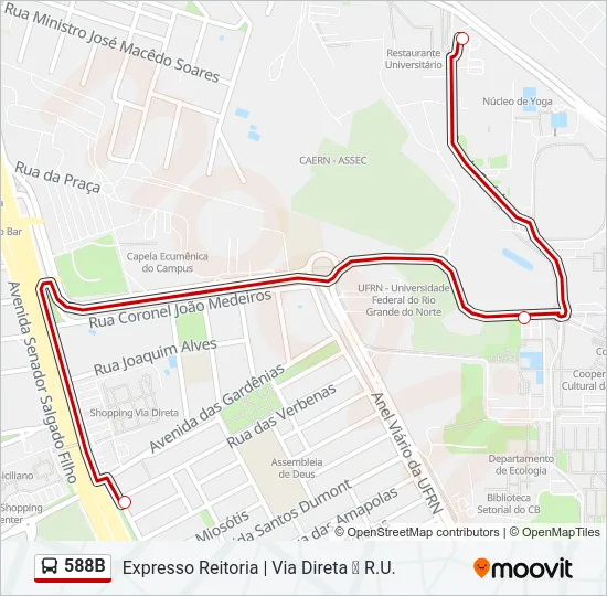 588B Bus Line Map