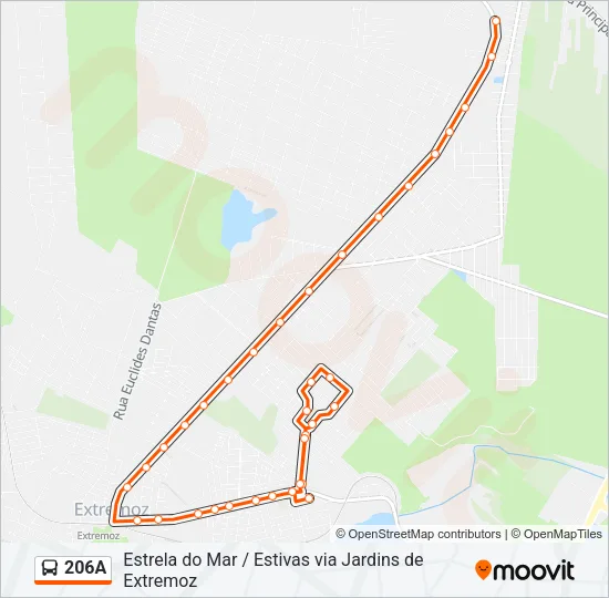 206A Bus Line Map