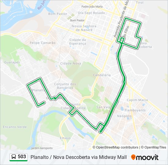 503 bus Line Map