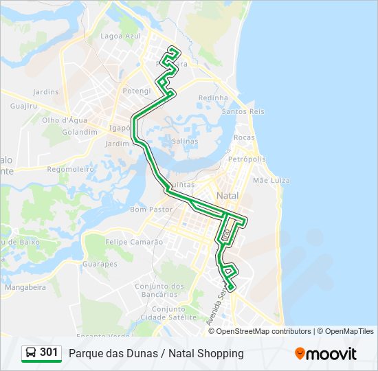 301 bus Line Map