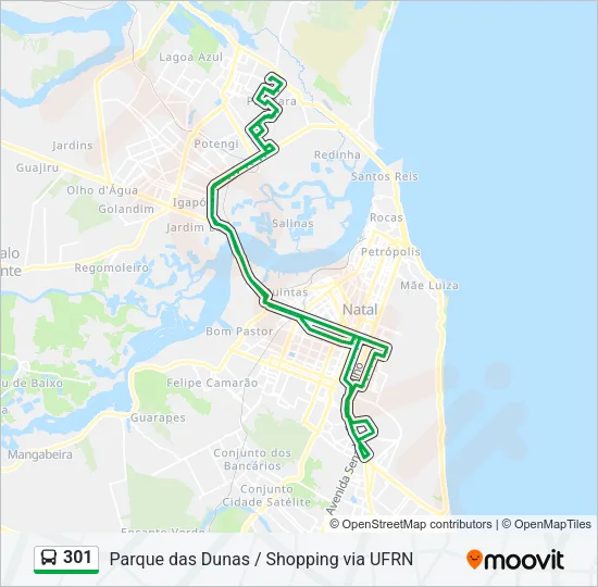 301 Bus Line Map