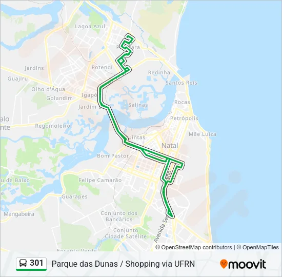 301 Bus Line Map