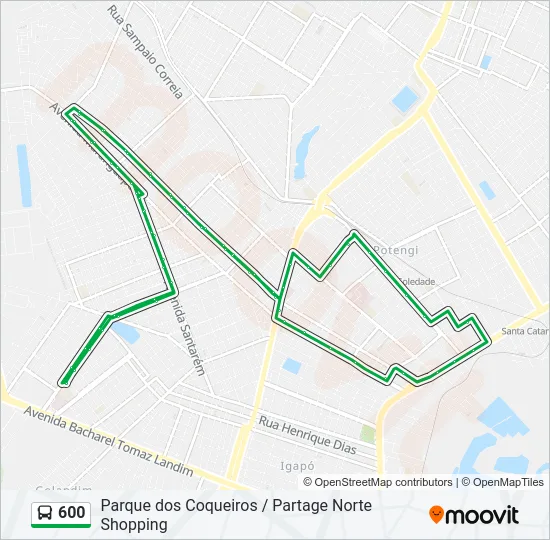 600 Bus Line Map