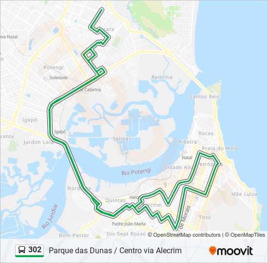 302 bus Line Map