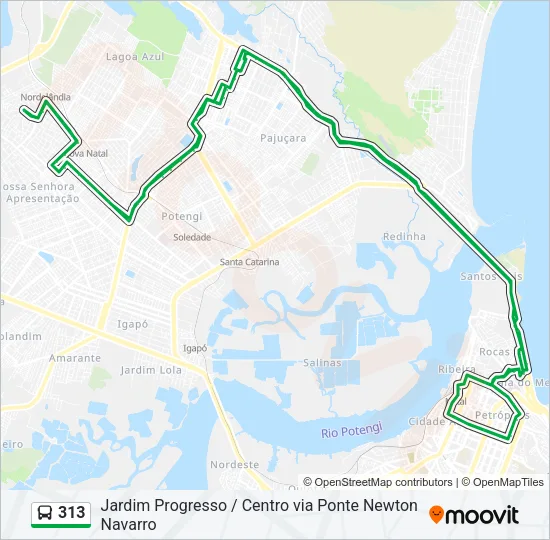 313 Bus Line Map