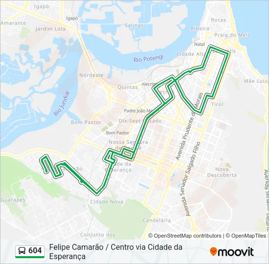 604 Bus Line Map