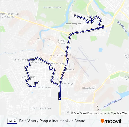 2 Bus Line Map