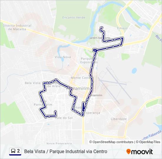 2 Bus Line Map