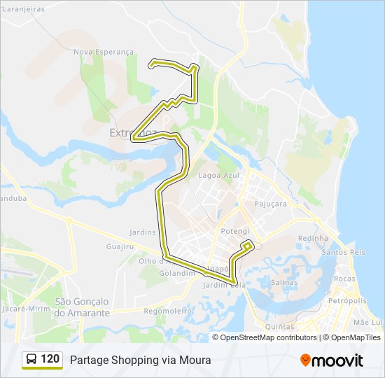 120 bus Line Map